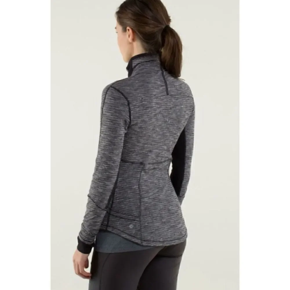 Lululemon Base Runner Herringbone 1/2 zip Rulu pullover jacket Size 6